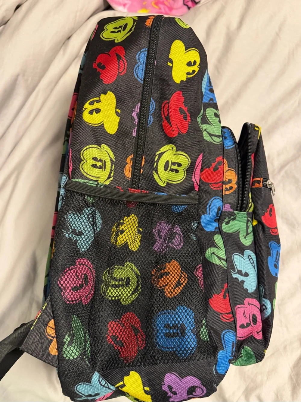 Disneyland resort Black Multicolor Mickey Faces Backpack